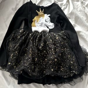 Lola + The Boys Midnight Sparkle Unicorn Dress